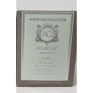 Aquiesse Candle White Tea Mint New 9oz Ea